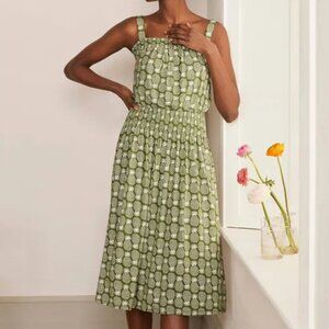 Boden Rosamund Smocked Jersey Dress Pineapple Size 6L